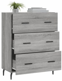 Credenza grigio sonoma 69,5x34x90 cm in legno multistrato