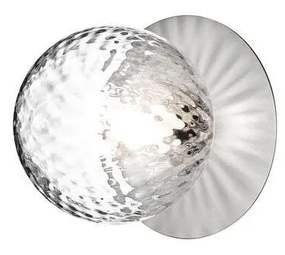 Nuura - Liila 1 Applique da Parete/Plafoniera IP44 Medium Argento Chiaro/Optic Clear N