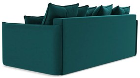 Divano turchese allungabile/con contenitore con rivestimento in velluto 225 cm Hula – Makamii