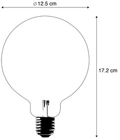 Set di 5 Lampadine LED Smart E27 G125 Oro 4.9W 470lm 1800-4000K
