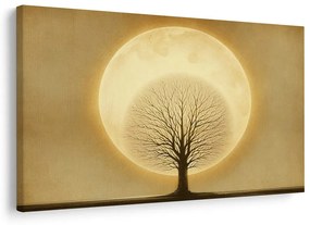 Quadro su tela – Albero della vita davanti alla luna
