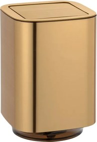 Cestino portarifiuti color oro satinato e nero 5 lt con coperchio basculante Lumina