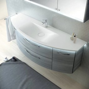 Mobile bagno con lavabo grigio sangallo 2 cassetti per vasca centrale Cassca