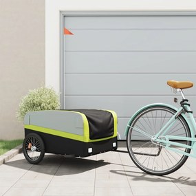 Rimorchio Da Bici Nero E Verde 45 Kg İn Ferro /