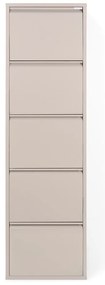 Scarpiera in metallo grigio-beige Billy - Spinder Design