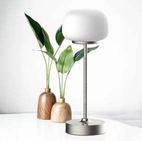 Lampada da tavolo LED dimmerabile con funzione Touch RIMINI LED/2W/5V USB 2000 mAh cromo/bianco