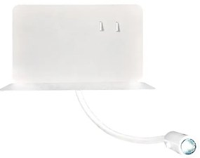 Applique LED moderno Dione bianco IP20, luce bianco naturale 675 lumen, NOVECENTO