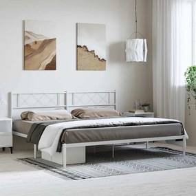 Giroletto Con Testiera Metallo Bianco 183x213 Cm /