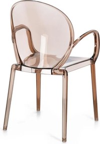 Sedia da esterno marrone chiaro in plastica Camilla – Bizzotto