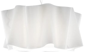 Lampadario Moderno Folio Polilux ® Bianco E Metallo Cromo 3 Luci E27