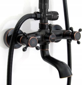 Set doccia con beccuccio Rea Retro Old Black