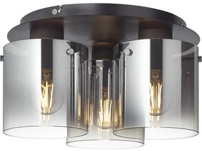 Brilliant - Plafoniera BETH 3xE27/60W/230V Ø 37 cm nero/fumé