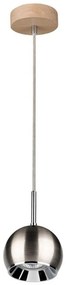 Spot-Light 5141174 - Lampadario LED a sospensione con filo BALL WOOD 1xGU10/5W/230V quercia opaco