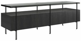 Tavolo TV nero in rovere 140x50 cm Wainwright - Støraa