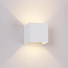 Applique LED moderno da esterno Davos doppia luce bianco IP54, luce bianco caldo 91.6 lumen, MANTRA