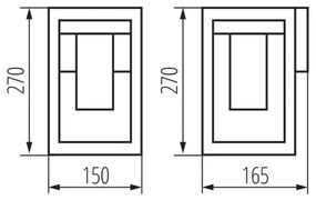 Kanlux 34981 - Applique da esterno VIMO 1xE27/15W/230V IP44 rame