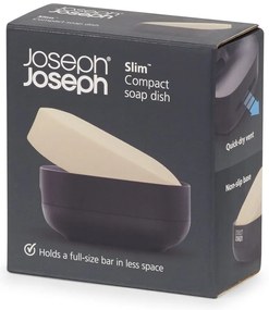 Portasapone in plastica nero Slim - Joseph Joseph