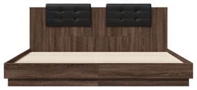 Giroletto testiera rovere marrone 180x200 cm legno multistrato