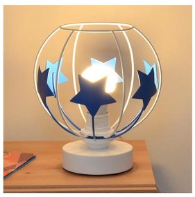 Lampada da tavolo per bambini STARS 1xE27/15W/230V blu/bianco