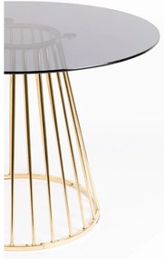 Tavolo da pranzo rotondo con piano in vetro ø 104 cm Floris - White Label