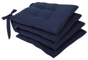 Set 4 cuscini per sedia blu 40 x 40 x Sp 4 cm