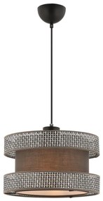 Lampadario a cavo HALO 1xE27/60W/230V marrone/grigio