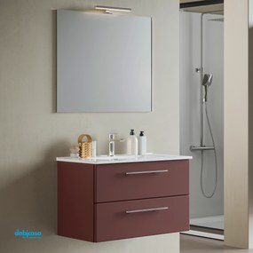 Mobile Bagno Sospeso "Maya" Da 100 cm Composto Da Due Cassetti Finitura Ruggine Opaco