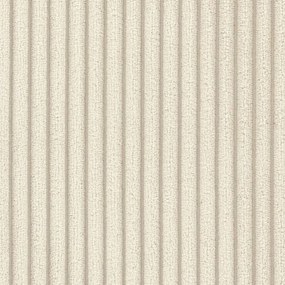 Divano angolare in velluto a coste color crema (angolo destro/U) Ariella - Ropez