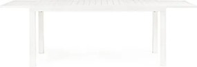Tavolo In Alluminio Allungabile Da Esterno 90x160-240 Cm Bianco