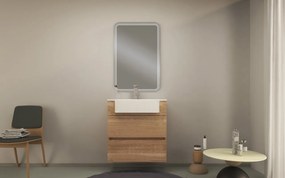 Mobile da bagno sospeso sotto lavabo L 70 x H 72 x P 33.5 cm rovere opaco, 2 cassetti BADEN HAUS Paris