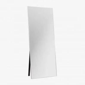 Specchio da terra rettangolare in alluminio (80x200 cm) Ondra Grigio - Sklum
