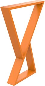 Gamba per mobili STEELMI Federica in acciaio arancione lucido L 58 x P 8 x H 71 cm