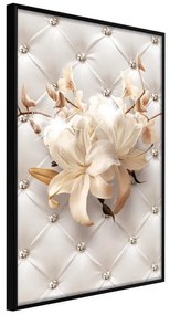 Poster  Lilies on Leather Upholstery  Cornice Quadri Cornice nera, Larghezza x Altezza Home decor 20x30