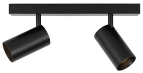 Faretto da soffitto moderno nero orientabile 2 luci - Jeana Luxe