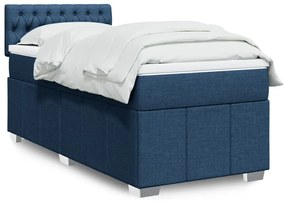 Giroletto A Molle Con Materasso Blu 100x200 Cm İn Tessuto /