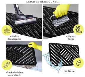 Stuoia di cocco 45x75 cm Coco Black - Hanse Home