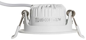 Set di 6 faretti da incasso bianchi orientabili 6,5 cm con LED IP54 ultra sottili - Pupil