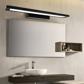 LAMPADA DA MURO DA BAGNO LED SOPRA SPECCHIO 80CM APP841-1W FLAT BLACK