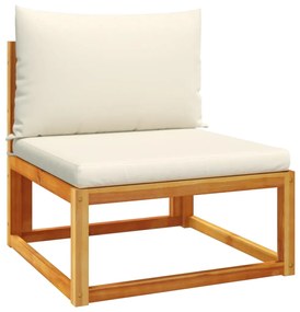 Set divani da giardino 10pz con cuscini legno massello acacia