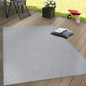 Tappeto in Tinta Unita per Esterni e Cucina Varie Dimensioni e Colori Assortiti  Colore Grigio, Dimensioni cm 140x200