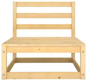 Set Salotto Giardino 10pz Cuscini Antracite Legno Massello Pino