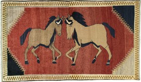 Gabbeh Tappeto persiano 110x180 Rosso (Iran) Annodato A Mano
