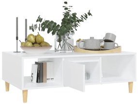 Tavolino da Salotto Bianco 103,5x60x35 cm in Legno Multistrato