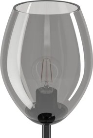 Eglo 39568 - Lampada da tavolo ESTANYS 1xE27/60W/230V nera/fumé