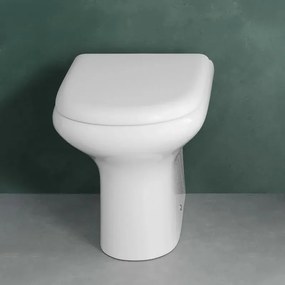 Vaso a terra filomuro Rak serie Compact scarico universale Rimless