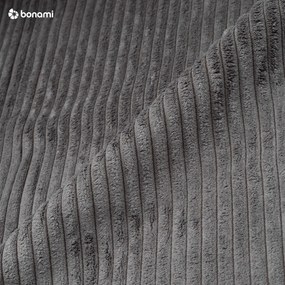 Divano grigio allungabile con rivestimento in velluto a coste 225 cm Augustin – Bobochic Paris