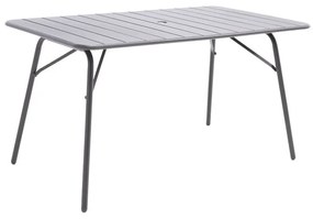 Tavolo da pranzo per giardino Cafe origami struttura e superficie in Acciaio nero per 4 persone 140x80cm