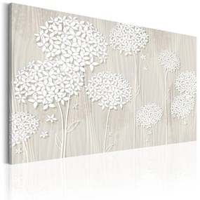 Quadro Fiori al vento  Colore Bianco, Dimensioni e Misure 90x60