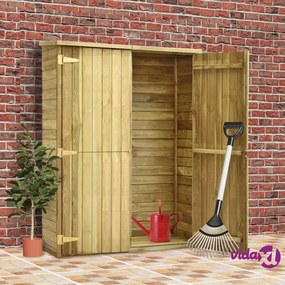 vidaXL Rimessa Attrezzi da Giardino 123x50x171cm in Pino Impregnato