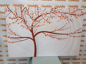Quadro su tela – Albero moderno su sfondo astratto